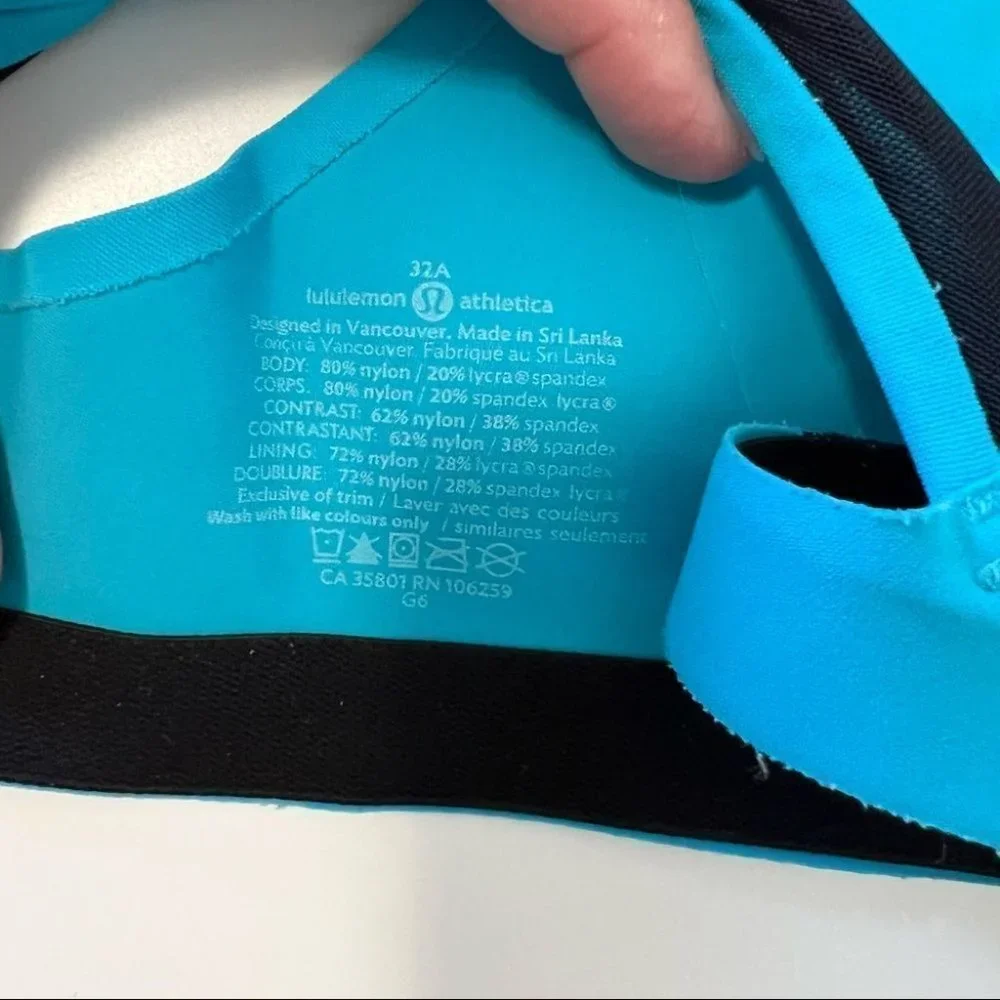Lululemon Itty Bracer Bra Sports Bra Spry Blue - Picture 9 of 9